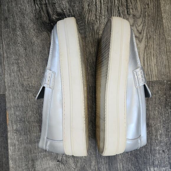 J Slides Silver Loafers - Picture 3 of 5